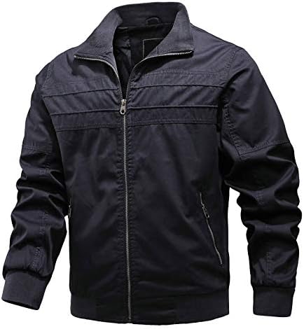 Jaqueta de bombardeiro ADSSDQ para homens, recorte de inverno Casaco moderno masculino Ciclismo de manga cheia jaqueta de lapela
