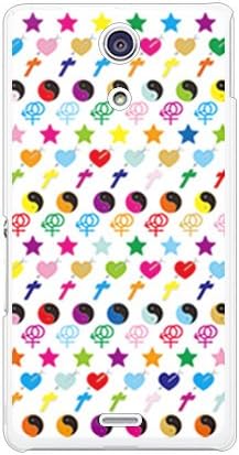 Segunda Skin Peace Monogram White Multi Design por ROTM/para Xperia A SO-04E/DOCOMO DSO04E-TPCL-702-J149