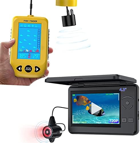 Limink FX02F Sonar portátil Finder e DVR Câmera de pesca subaquática, conjunto de pesca