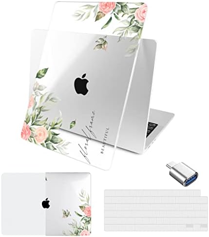 Batianda Compatível com 2022 MacBook Air de 13,6 polegadas Caso M2 Modelo A2681, Teclado de teclado de Crystal Hardshell de Crystal