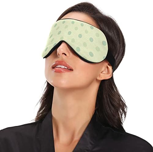 Máscara de olho do sono unissex-máscara de círculo azul verde-máscara de dormir confortável
