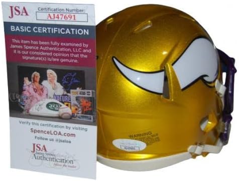 Kevin O'Connell assinou o capacete de futebol Flash Mini JSA AJ47691 - Capacetes NFL autografados