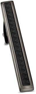 Mérito Ocean Men Tie Bar Clipe de 2,2 polegadas Brass Brasão-preto de fibra de carbono plaqueada de moda regular CLIPS