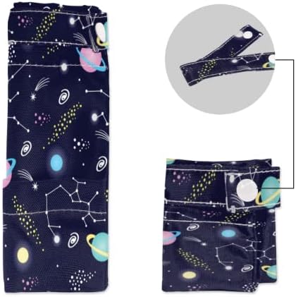 PARDICK SPACE 2 PCS FABITH BEBER FRALIDADE SACOS METUROS DO MOLOS, Constelação Planet Star céu impermeável reutilizável