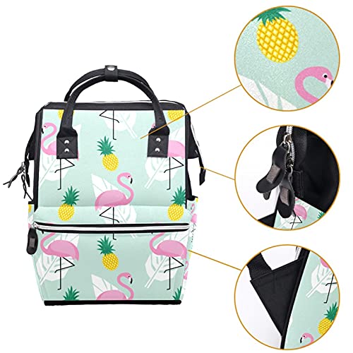 Flamingo fraldas bolsas de bolsa de mochila de mamã