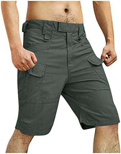 Oioloy Tactical Workous Shorts para homens ao ar livre casual rápido seco de caminhada shorts com bolsos múltiplos