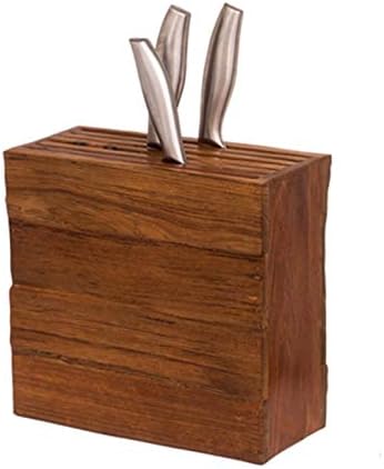 Adquirir suporte de faca de madeira de 6 orifícios para suprimentos de cozinha prateleira rack de armazenamento de