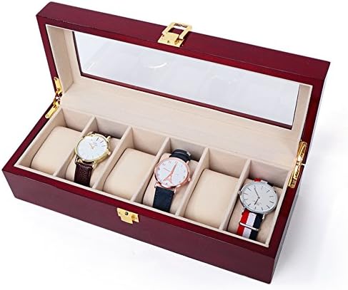 Caixas de jóias decorativas de HJGJHV, caixa de triagem de armazenamento Woody Watch Storage Box de coleta de joias de joias