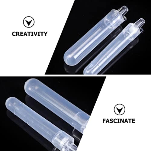 Tubos de teste de amostra de plástico de contêineres transparentes: 100pcs de amostragem descartável Tubos de teste de plástico de