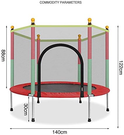 XLH Round Tampoline-Children's Trampoline Parent-Child Interactive Game com proteção de segurança líquido interno e externo Playground Load máximo 200kg