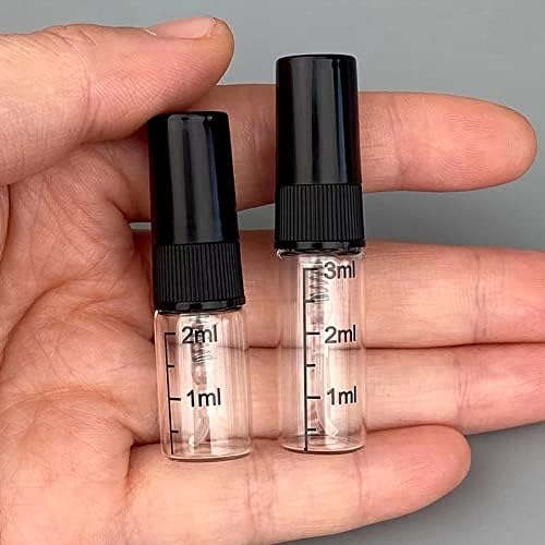 CCHUDE 20 PCS 2ML Mini garrafas de spray de vidro de vidro garrafas de perfume transparentes Atomizador de fragrância portátil