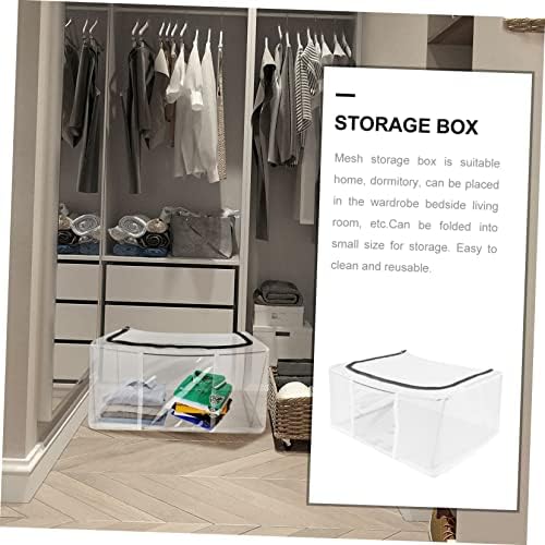 Caixa de armazenamento de roupas Cabilock 1pc Caixa de armazenamento Clear Organizer Box Sacos de armazenamento para