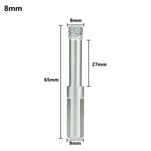 Diamond Drill Bit 6/8/10/20/14mm Cutter de serra de ladrilho para marmore de marmore de vidro Brick Tile Ceramic Concrete