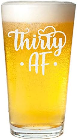 Veracco Trinta AF 30 anos Glass de cerveja Pint 30º aniversário para ele sua suja trinta e fabulosa