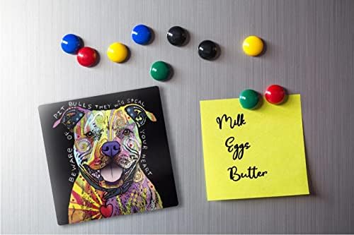 Aproveite o ímã de animais de estimação, o pit bull roubará corações com a arte pop de Dean Russo - mede 2,5
