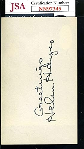 Helen Hayes JSA CoA assinou o autógrafo de cartão de índice 3x5