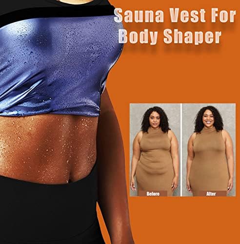 Bodyner Sauna Sweat Vest Trepher Tank Top Ciist Trainer for Women Workout Workout Enhancing Colet