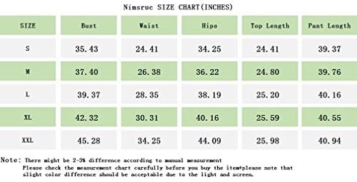 NIMSRUC Feminino de duas peças roupas casuais de manga comprida conjuntos de calça