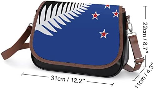 Nova Zelândia New Flag Leather Crossbody Bag Small Tote Purse Fashion Fanny Pack Pack Daypack ombro para homens Mulheres