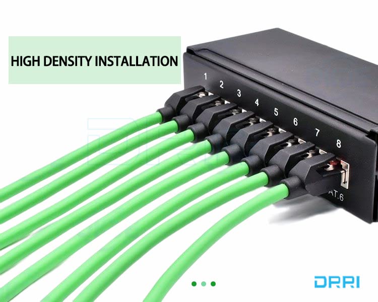 DRRI M12 4PIN D-Código D macho para RJ45 Cabo Ethernet à prova d'água para aplicações industriais de Ethernet