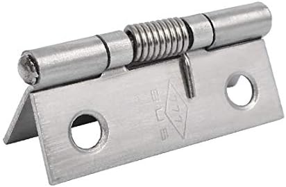 X-Dree 38mm de comprimento Aço inoxidável de calça de tubo de porta de mola auto-fechada (Acero Inoxidable de 38 mm de largo-Cierre de Resorte Cargado Bisagra de Puerta