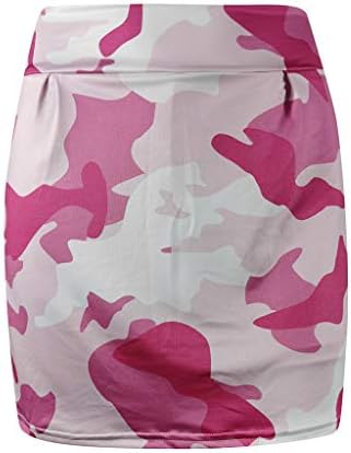 2 em 1 camuflagem Raindo saias de tênis com shorts para mulheres Saias de golfe esvoaçante