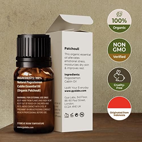 Óleo essencial de patchouli orgânico para difusor e óleos essenciais de sândalo australiano para conjunto de difusores -