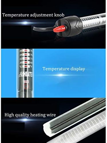 Syth Aquário Aquecedor submersível, temperatura ajustável do aquecedor de peixes com copo de sucção de caixa de proteção