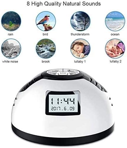 Máquina de som de ruído branco ojoink, timer de sono automático, 8 sons calmantes naturais, para adultos para crianças adormecidas