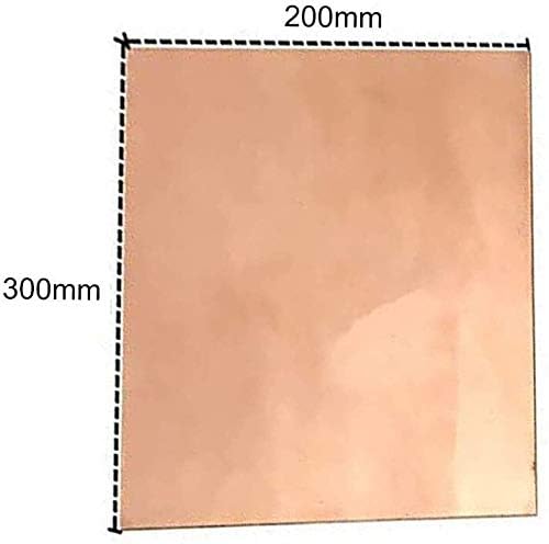 Folha de cobre de placa de latão Haoktsb jóias de folha de metal de cobre, fabricação de solda e braz 200 mm x 300 mm x 5 mm de papel