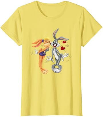 Looney Tunes Bugs e Lola Kiss Beijo T-shirt do Dia dos Namorados