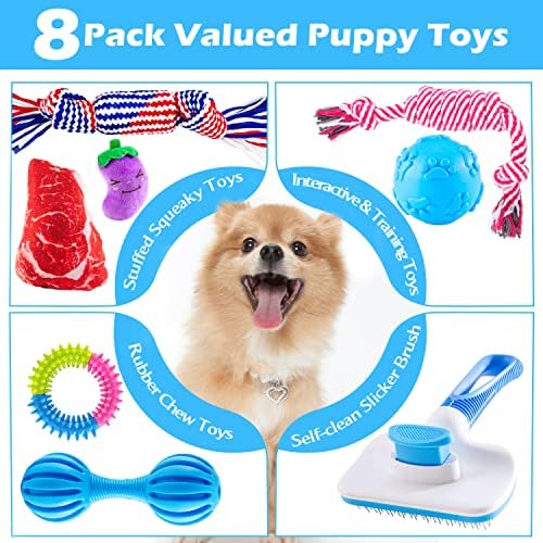 Brinquedos de cachorrinho heibizi para cachorros pequenos de dentição, brinquedos para cães para cães pequenos, filhotes