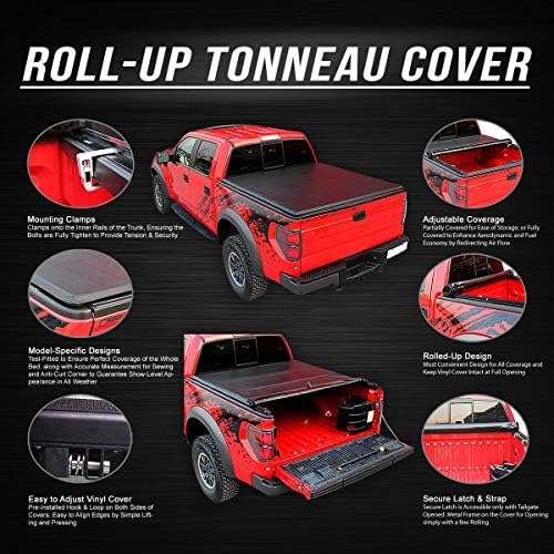 Motor de DNA TTC-TRISOFT-050 Caminhão de picapes Soft Tri-Fold Tonau de Tonau de Tonaune compatível com 2017-2020 Titan 5‘5 ”cama