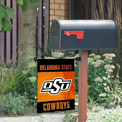 Oklahoma State Cowboys Bandeira do jardim e caixa de correio Post Mount Holder Set