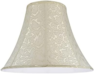 Aspen Creative 30111a, Transitional Bell Shape Spider Construction Lamp Shade em Off White, 18 de largura