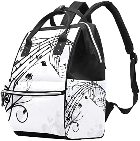 Mochila VBFOFBV Backpack, grandes sacolas unissex, pacote de viagens multiuso para os pais, note musical da música artística