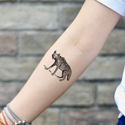 Adesivo de tatuagem temporária de hiena - ohmytat