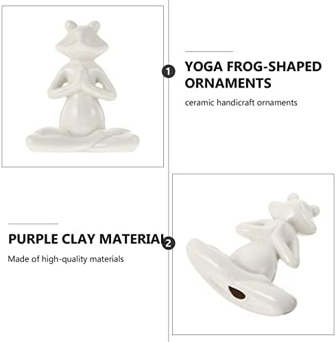 Estátua genérica em forma de sapo adornamento de estatueta de ioga decoração em forma de sapo