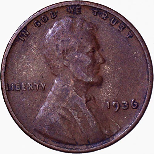 1936 Lincoln Wheat Cent 1C muito bom