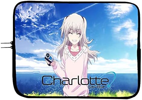 Charlotte Anime Laptop Sleeve, Laptop de anime Laptop Laptop Durável e Protetor de tablets, carregue seus dispositivos em estilo