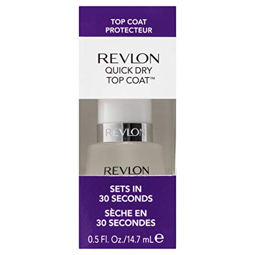 Revlon Base Multice + Casaco Top, 2 em 1 fortalecedor de unhas e camada superior para acabamento brilhante de brilho, 0,5