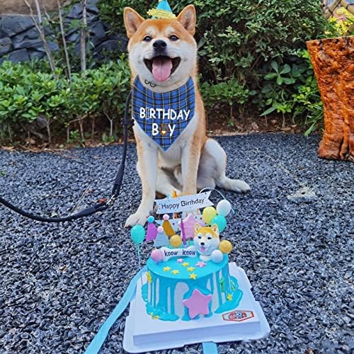 Mc Fragrant Dog Birthday Bandana Dog Birthday Boy Girl Dog Supplies de aniversário para um pequeno animal de estimação