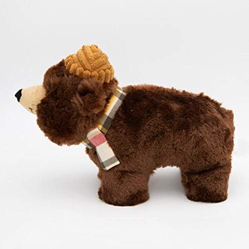 ZippyPaws Grunterz Toy Dog, brinquedo de pelúcia grunhido para entretenimento para cães, brinquedo de cachorro grande, urso