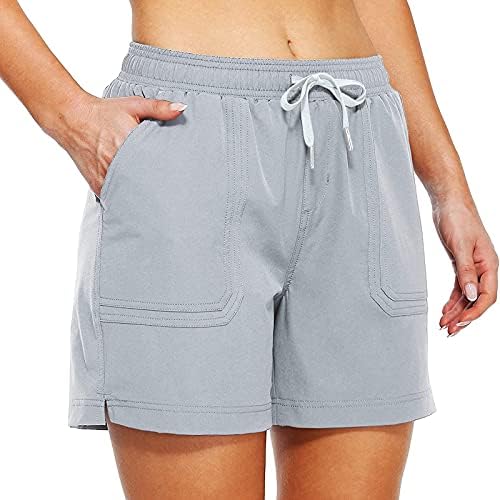 Shorts de cordão casual feminino