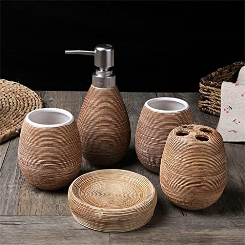 Sxymkj marrom escuro Criativo criativo para desenho à mão Banheiro de cerâmica europeia Creans suíte de suíte de lavagem de banheiro