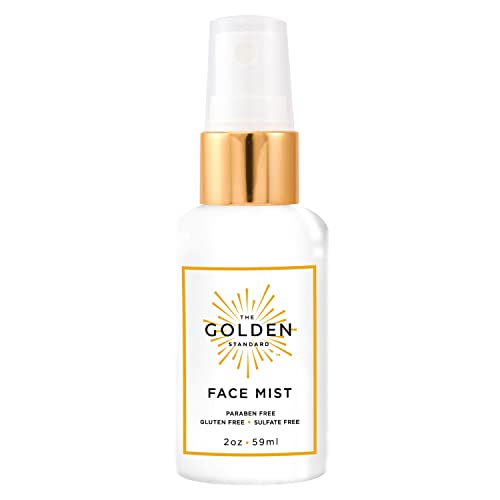 The Golden Standard Face Mist - Sunless Tanner Spray - Hidratante e Sury Spray sem sol sem sol para um bronzeado edifício