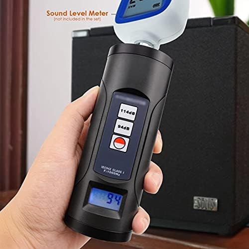 Jieseing Digital Sound Level Meter calibrador 94dB e 114dB para microfone de 1/2 e 1 polegada, ferramenta de calibração