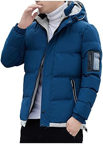 Jaquetas para homens de inverno masculino zíper de bolso de bolso e casacos espessados ​​tops jackets