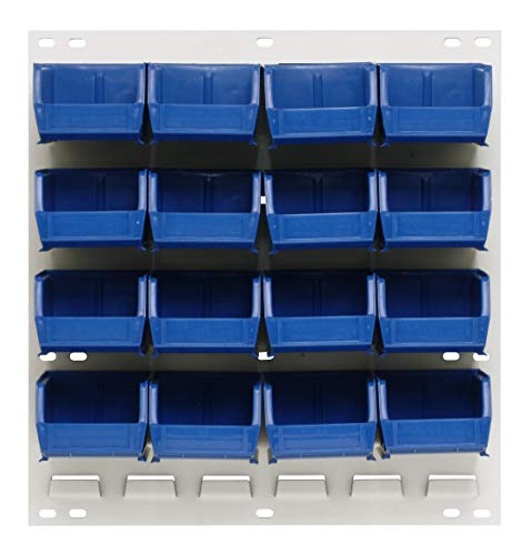 Sistemas de armazenamento quântico QLP-1819-210-16bk painéis de persianas cinza com estacas completas com caixas, 18