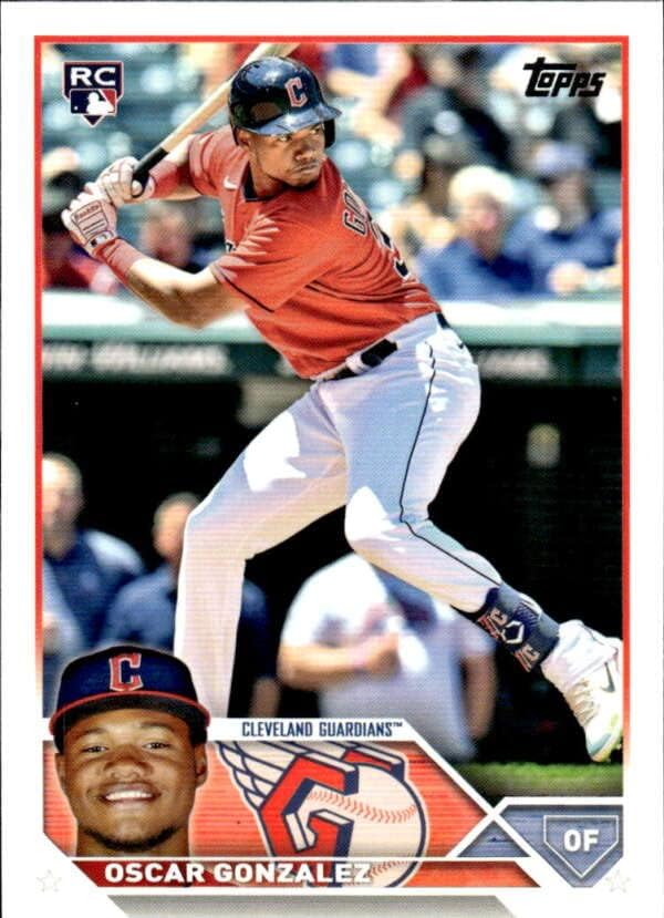 2023 TOPPS #119 Oscar Gonzalez NM-MT RC Rookie Cleveland Guardians Baseball Cartão de Comércio MLB